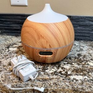 Wood Grain Essential Oil Diffuser with Charger